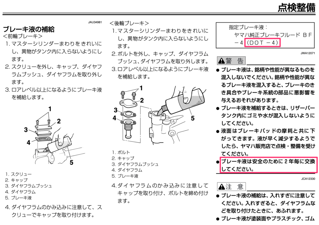 WR250R取扱説明書